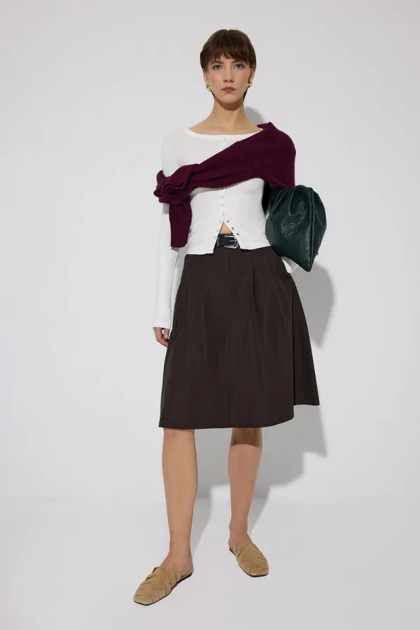 ÖNDEN ÇITÇITLI UZUN KOLLU BODY