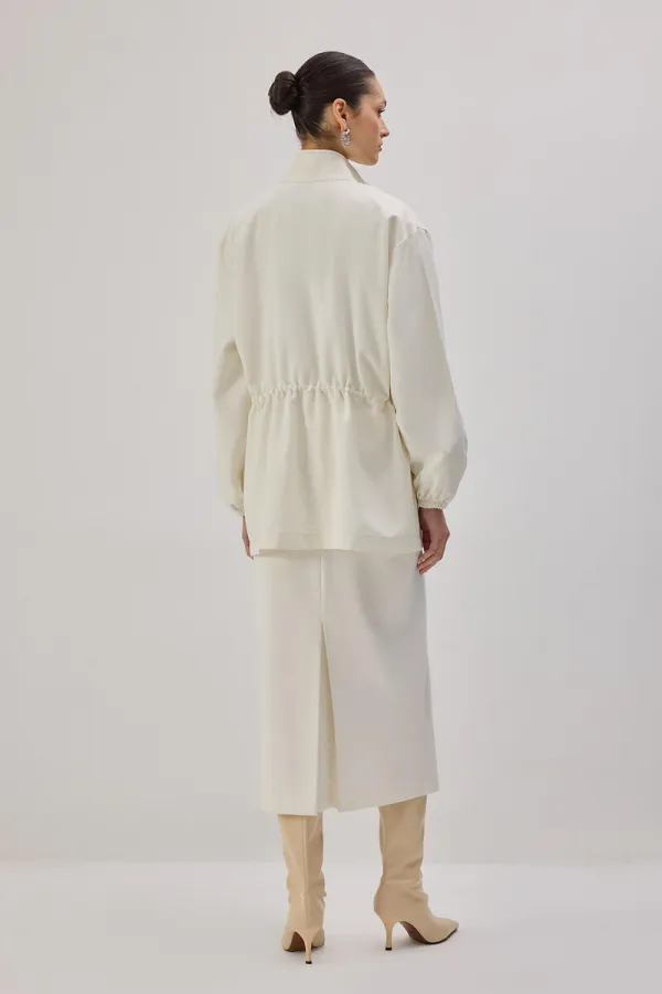 STAND COLLAR ZIP-UP JACKET