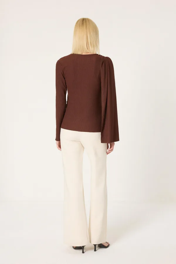 CHEMISE EN MAILLE DRAPÉE