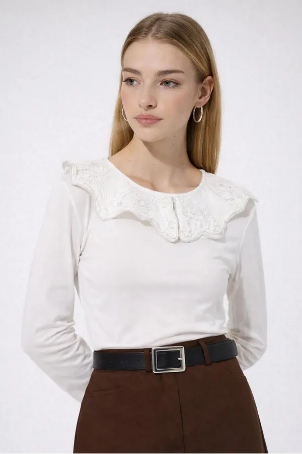 DANTEL YAKA ÇITÇITLI BODY