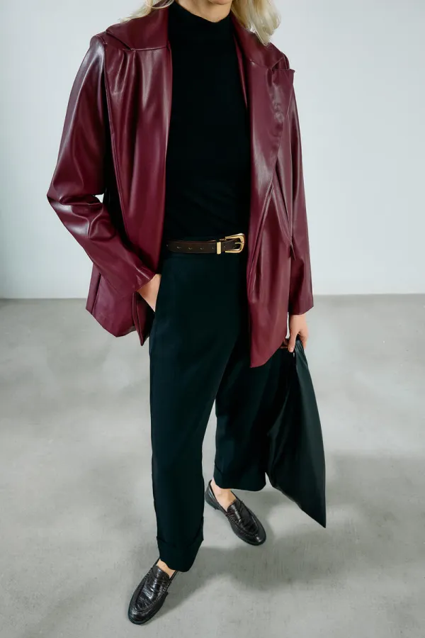 YÜKSEK BEL DUBLE PAÇA PANTOLON