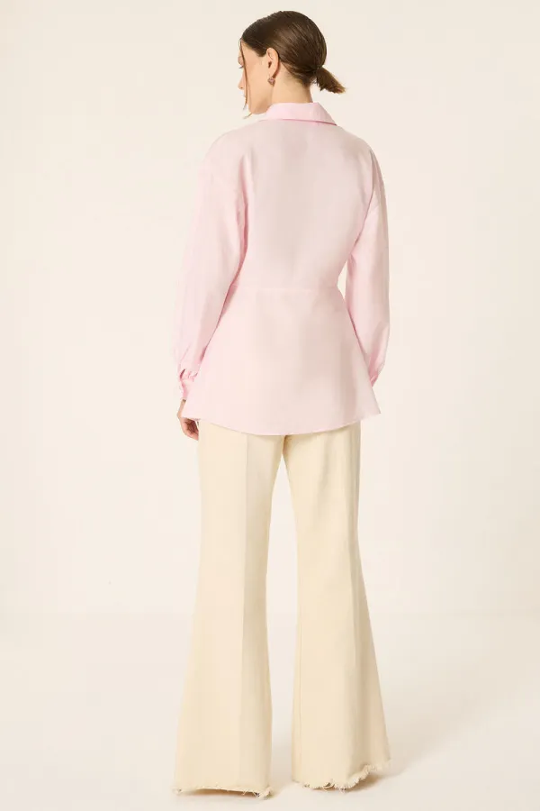 CHEMISE EN POPLINE À MOTIFS FLORAUX