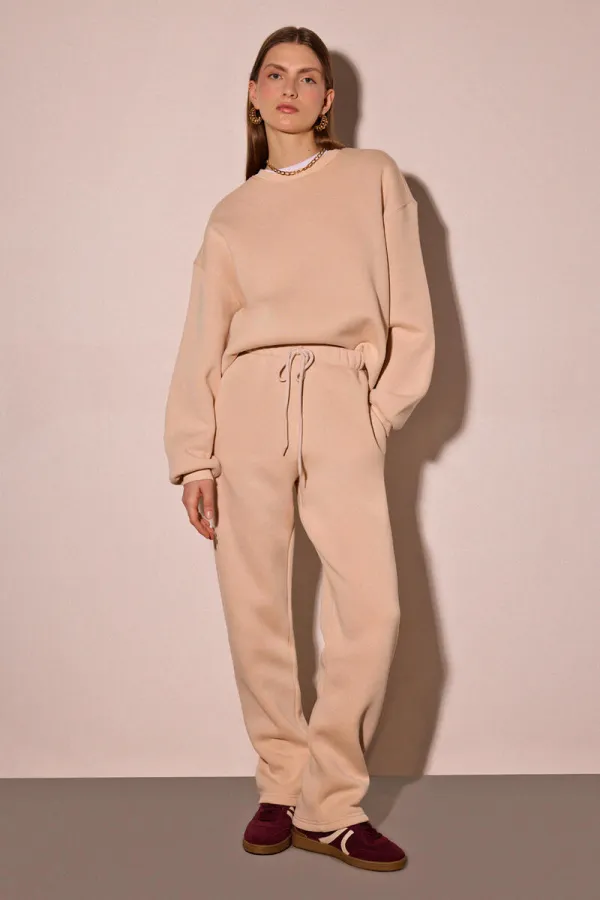 KNITTED PANTS WITH ELASTIC WAISTBAND