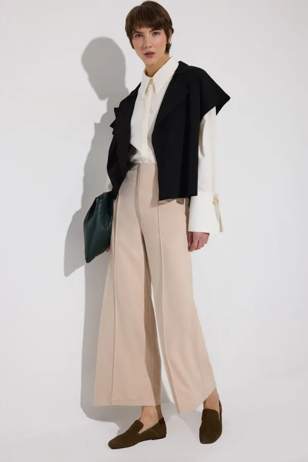 Modal blend flannel ribbed trousers Modal blend flannel ribbed trousers
