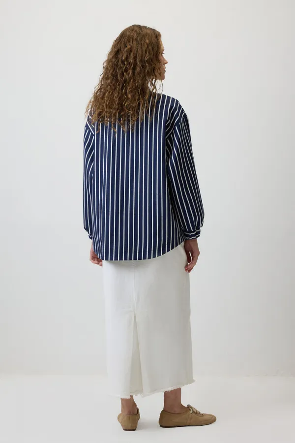 ÇİZGİLİ GABARDİN CEKET