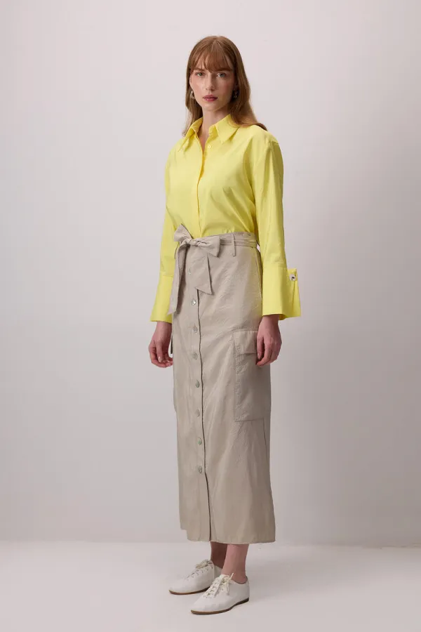 GENİŞ CEPLİ KUPRA ETEK