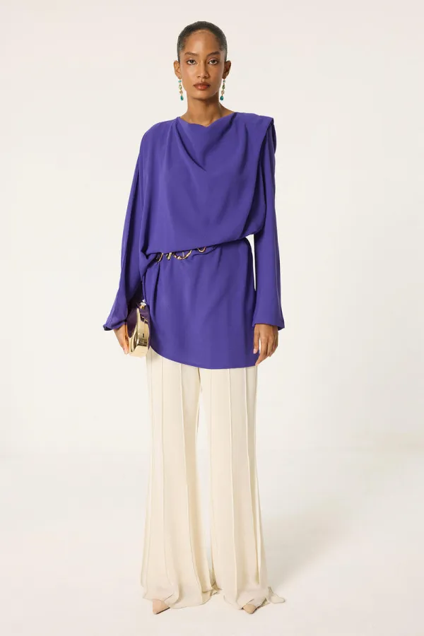 DRAPELİ KREP TUNİK