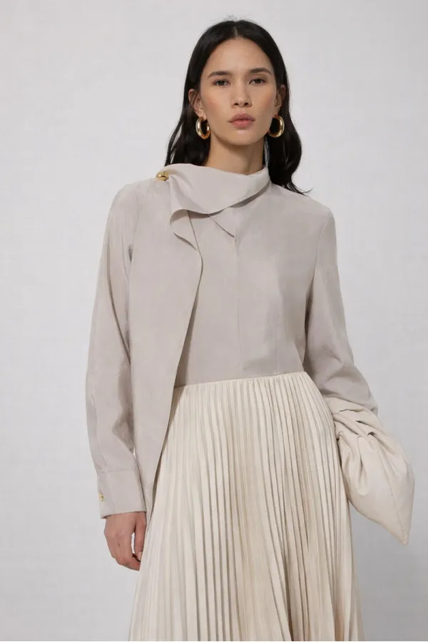 Tunique Cupra à boutons dorés