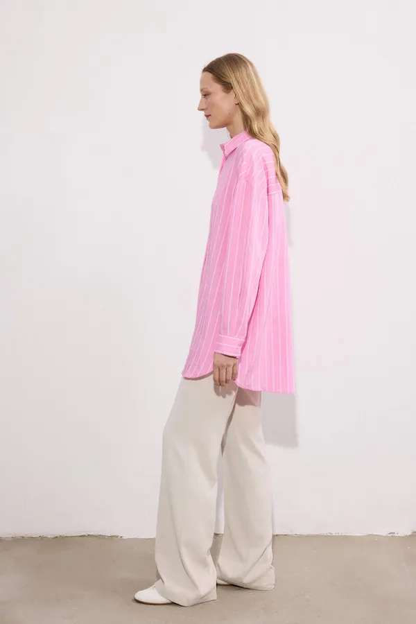 CHEMISE À RAYURES EN VISCOSE