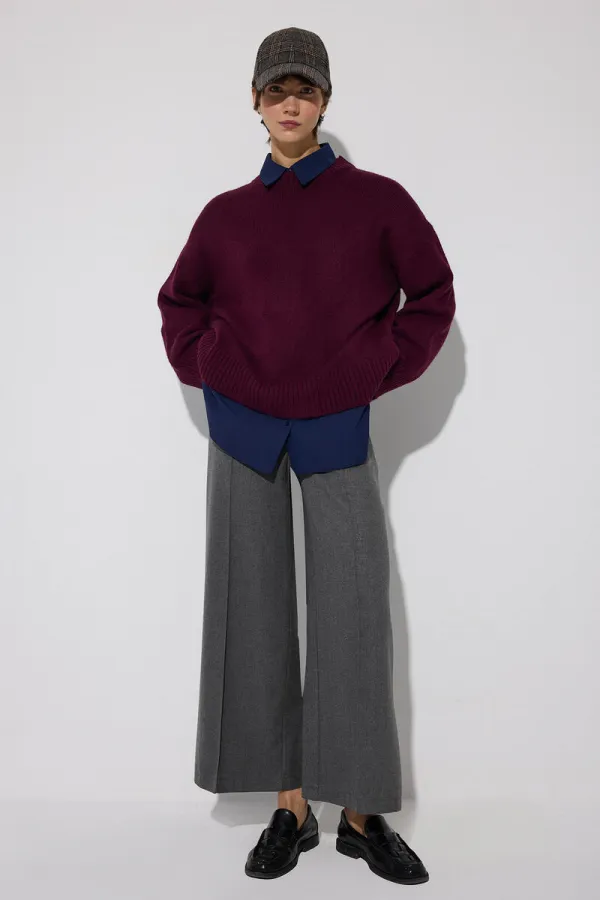 Modal blend flannel ribbed trousers Modal blend flannel ribbed trousers