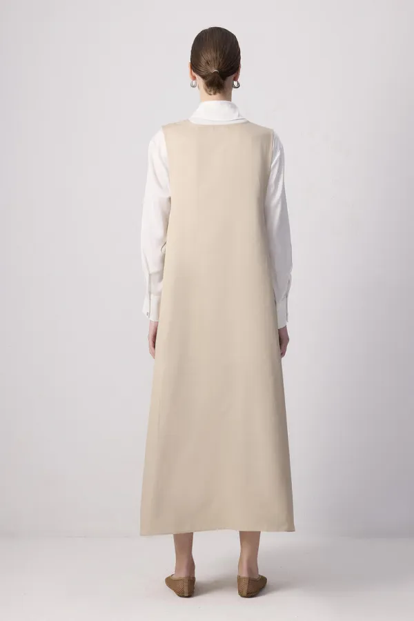 Gilet oversize froncé