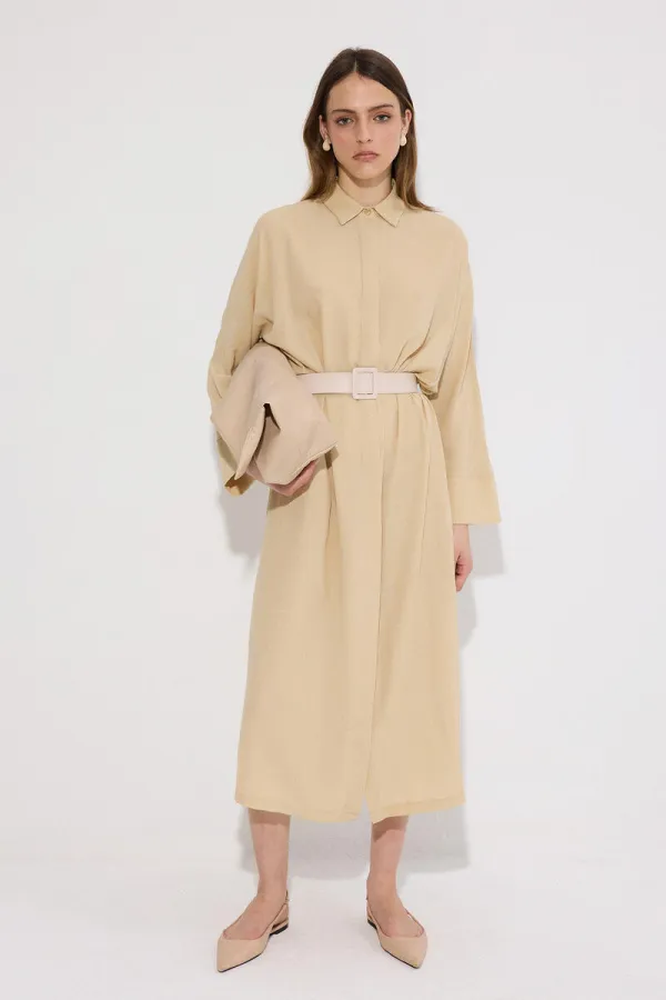 CHEMISE LONGUE EN VISCOSE