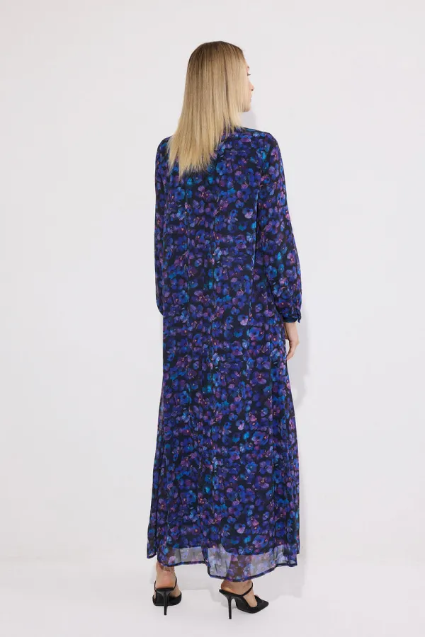 ROBE EN CHIFFON À MOTIFS