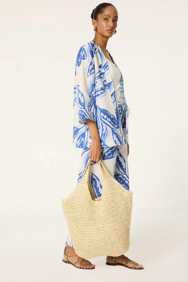 DESENLİ KİMONO PANTOLON TAKIM