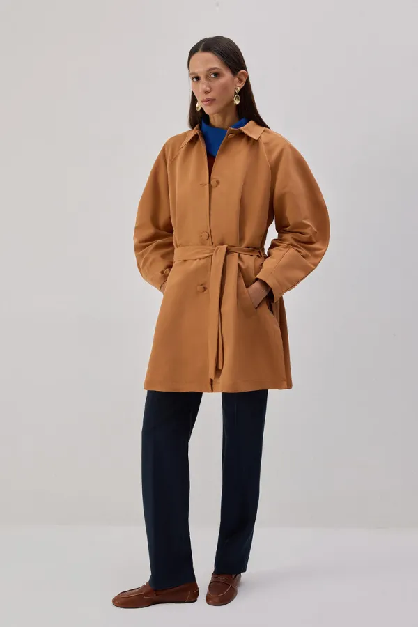 BELTED SHORT TRENCH COAT BELTED SHORT TRENCH COAT