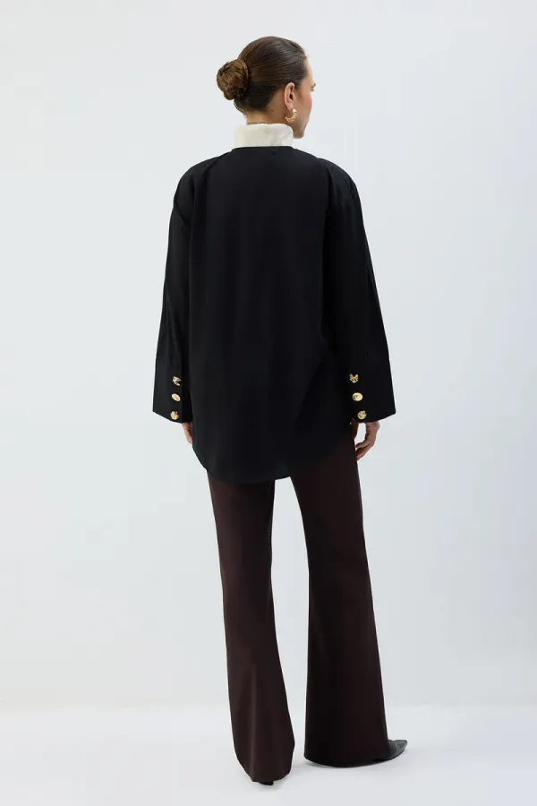 GOLD DÜĞMELİ POPLİN GÖMLEK