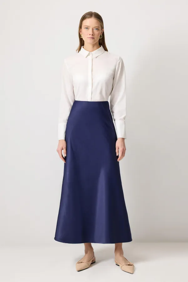 100% Cotton Basic Satin Skirt 100% Cotton Basic Satin Skirt