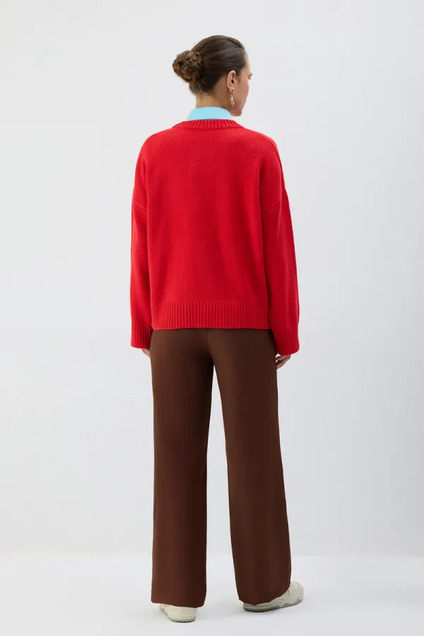 BELİ LASTİKLİ NERVÜRLÜ PANTOLON