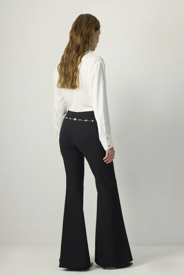 RIBBED SPANISH FLARE TROUSERS RIBBED SPANISH FLARE TROUSERS