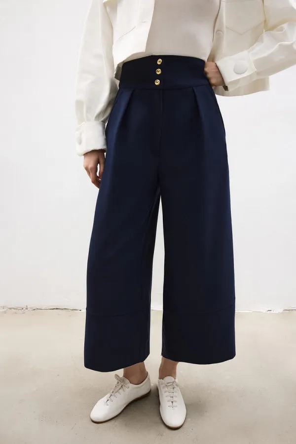 PİLELİ YÜKSEK BEL PANTOLON