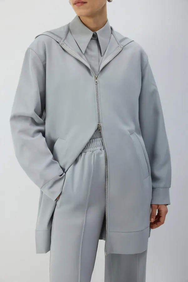 FERMUARLI KAPÜŞONLU CEKET