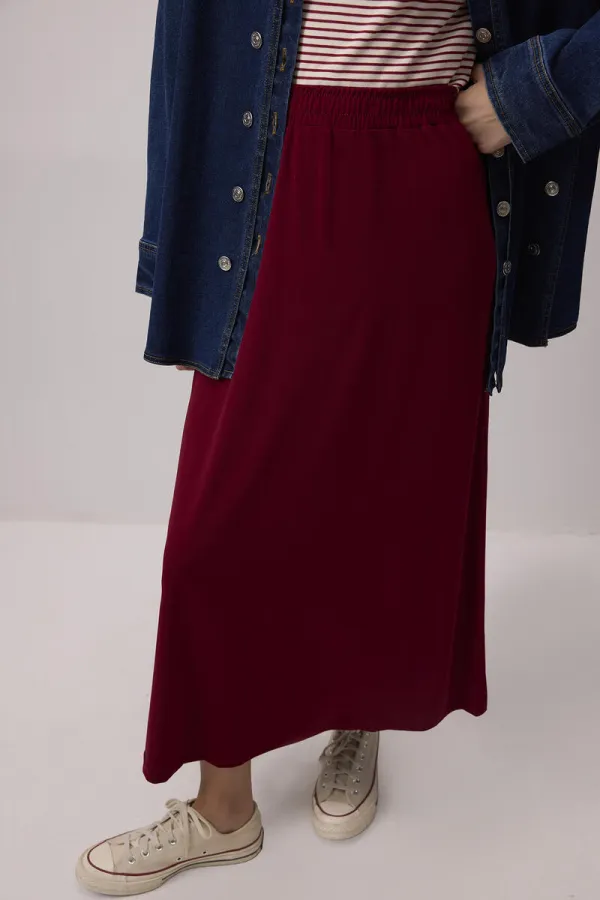 BASIC SKIRT WITH ELASTIC WAISTBAND