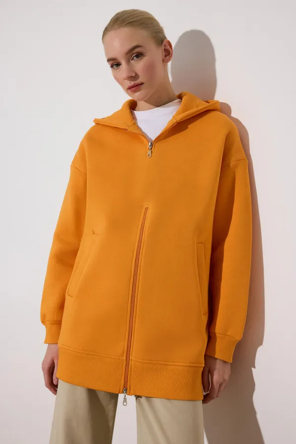 HOODED SWEATSHIRT WITH ZIPPER DETAIL