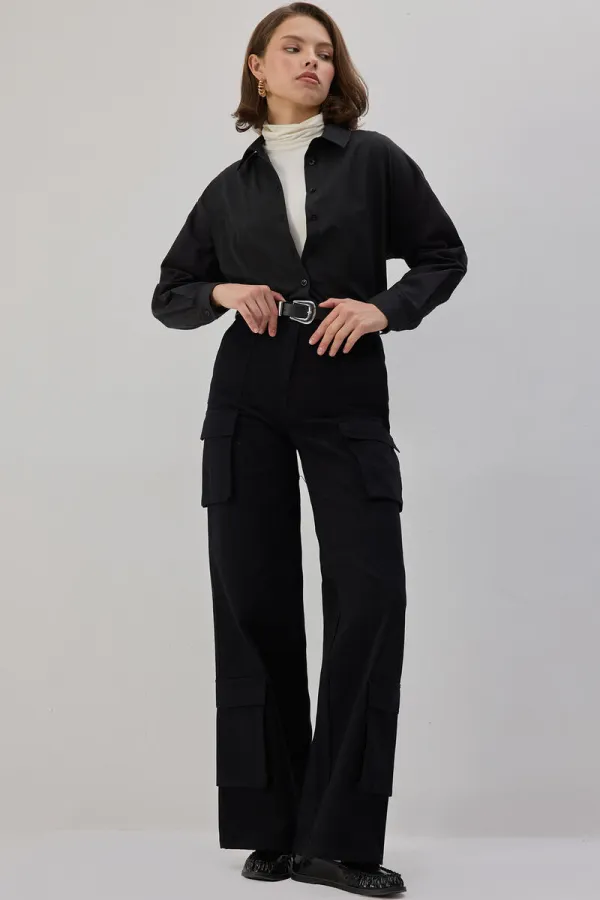 GABARDİN KARGO PANTOLON