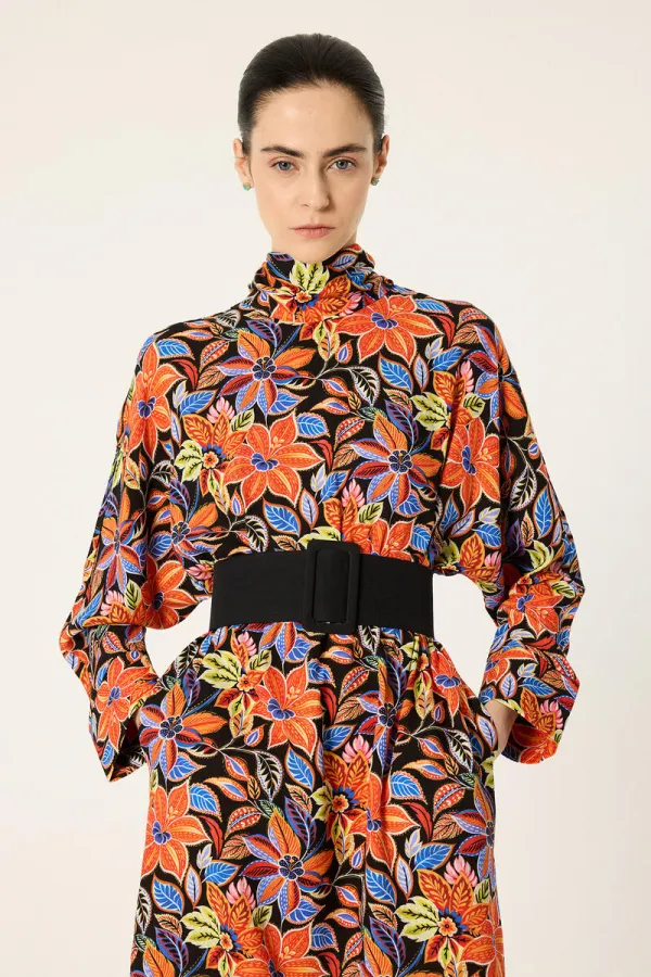 PATTERNED VISCOSE DRESS PATTERNED VISCOSE DRESS