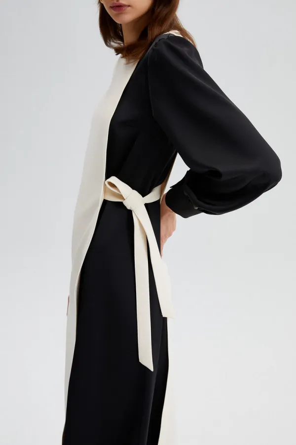 KONTRAST RENKLİ ELBİSE