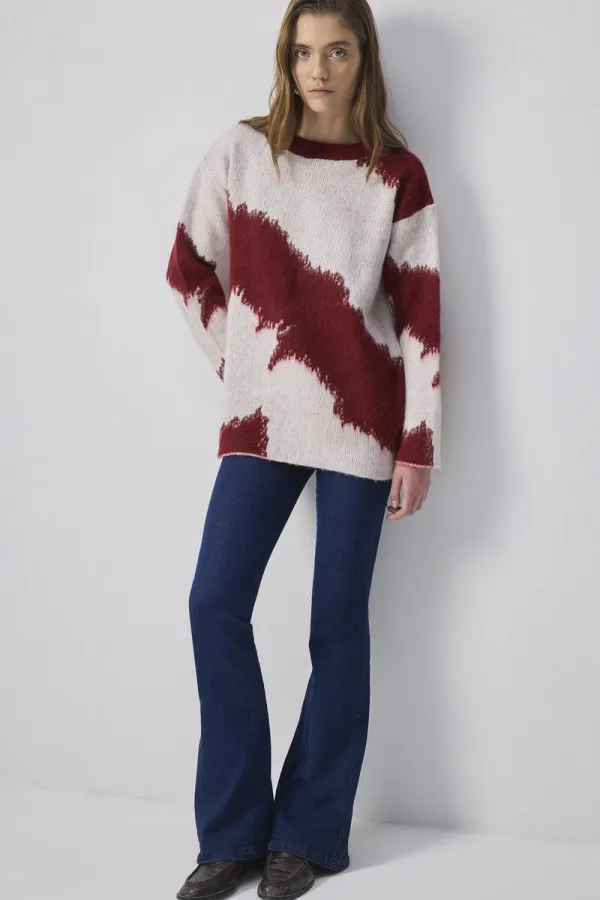 ABSTRACT DESENLİ TRİKO KAZAK