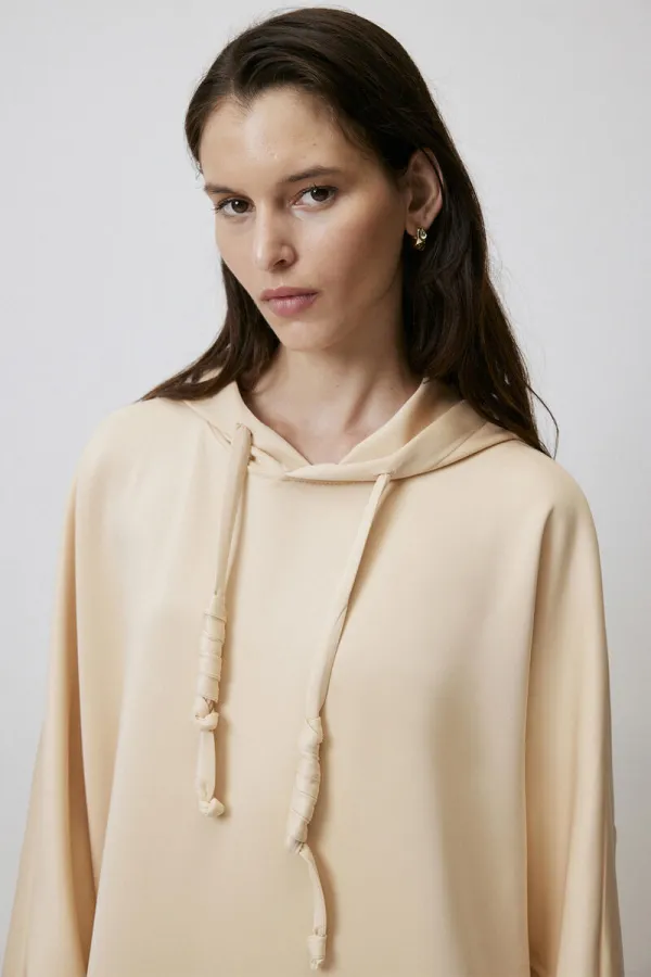 HOODED OVERSIZE SCUBA DRESS