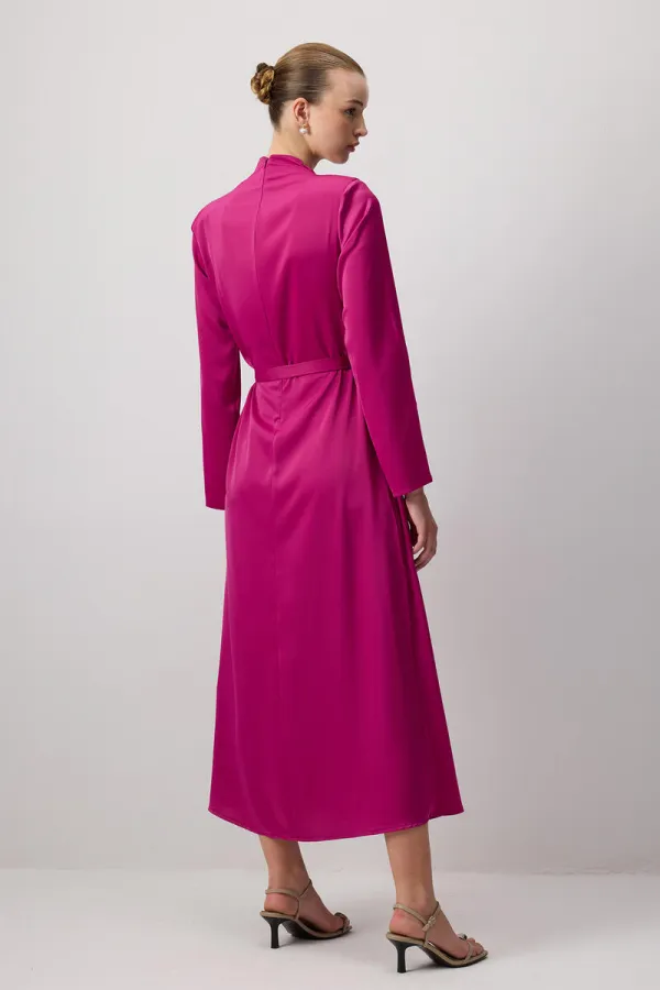 SATIN DRESS WITH PADDED LEGS SATIN DRESS WITH PADDED LEGS