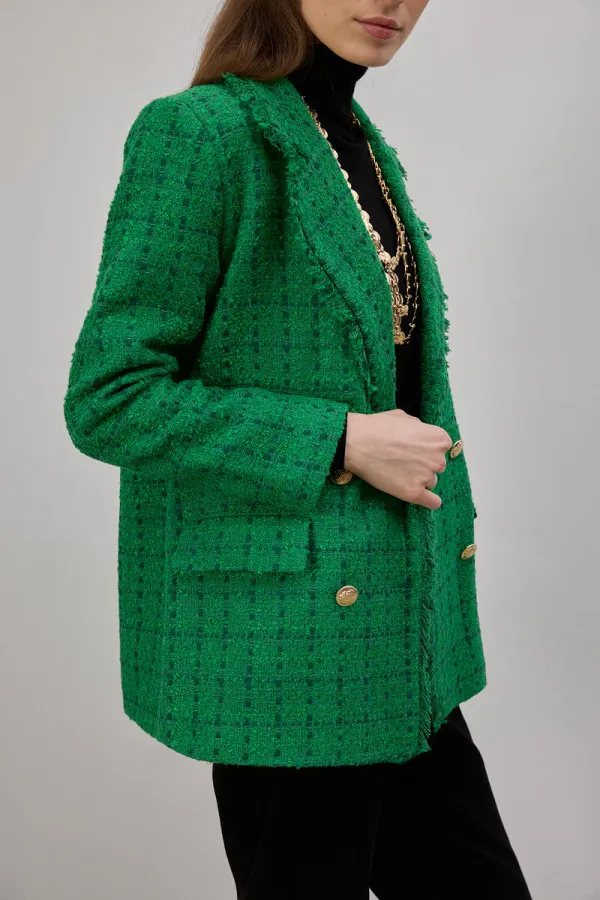 JACKET WITH FRINGED COLLAR JACKET WITH FRINGED COLLAR