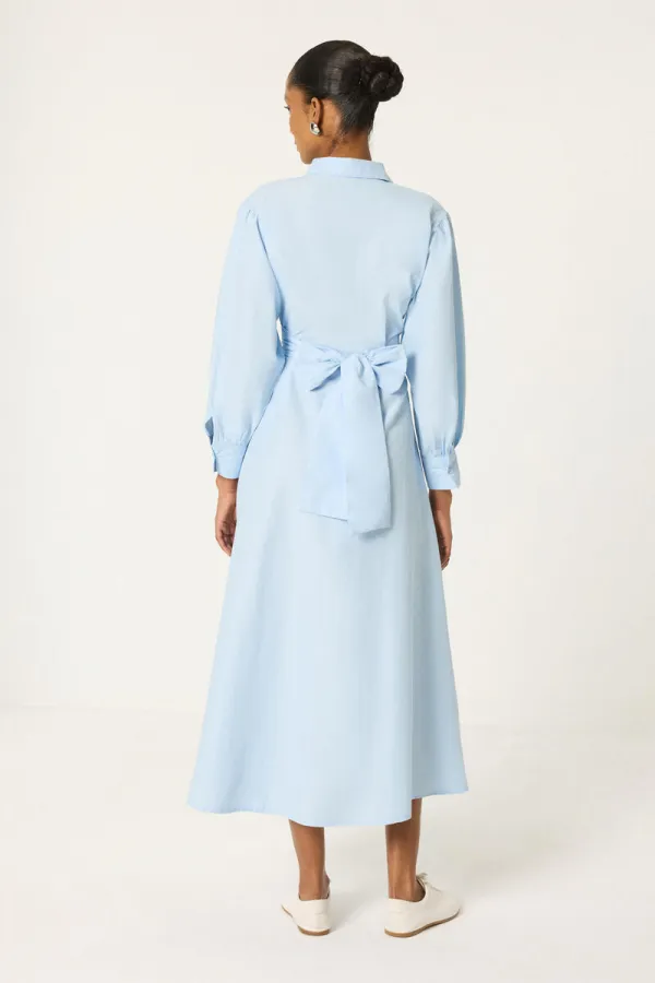 FRONT-TIE SHIRT DRESS