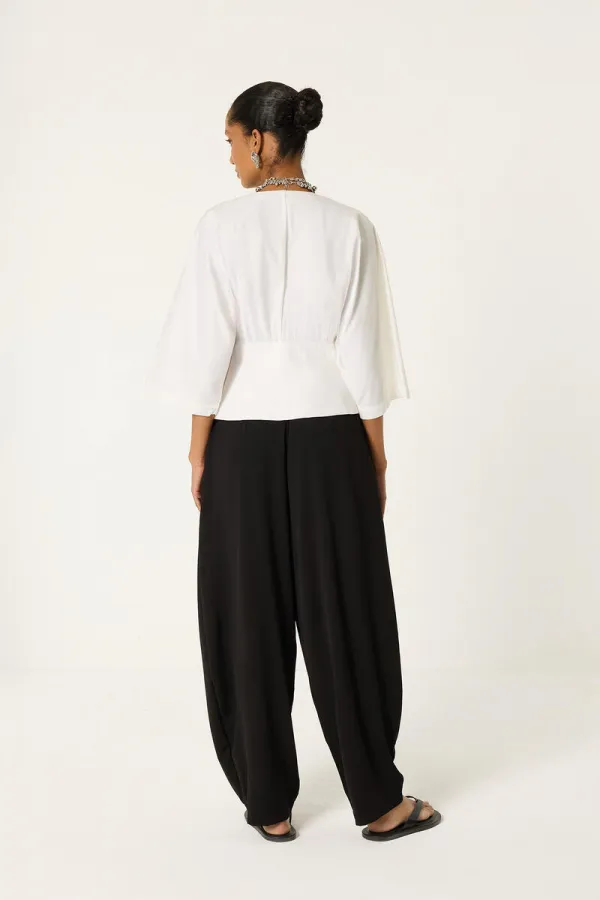 PANTALON EN CRÊPE PLISSÉ