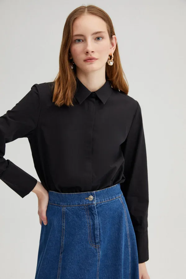 SNAP-BUTTON SHIRT BODYSUIT