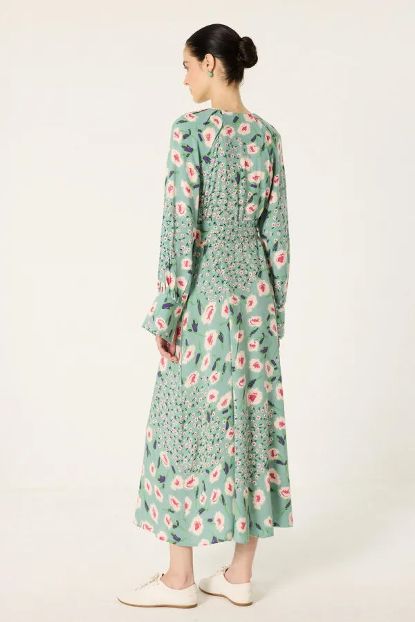 BELTED PATTERNED DRESS BELTED PATTERNED DRESS