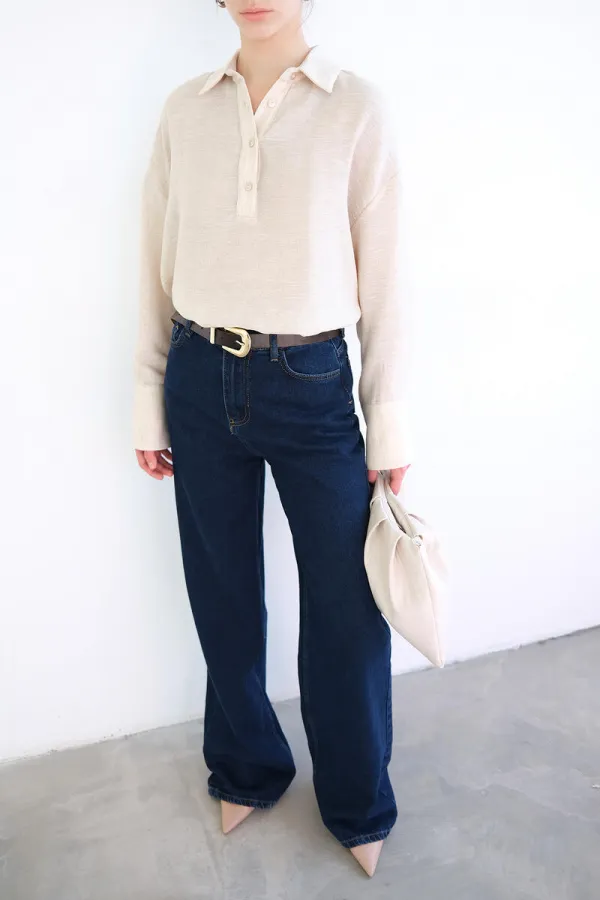 SHIRT COLLAR MELANGE TUNIC