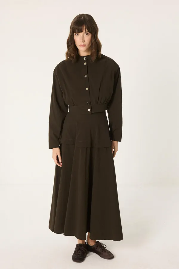 ENSEMBLE VESTE ET JUPE AVEC ÉCHARPE