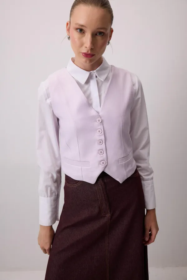 BUTTONED SHORT VEST BUTTONED SHORT VEST