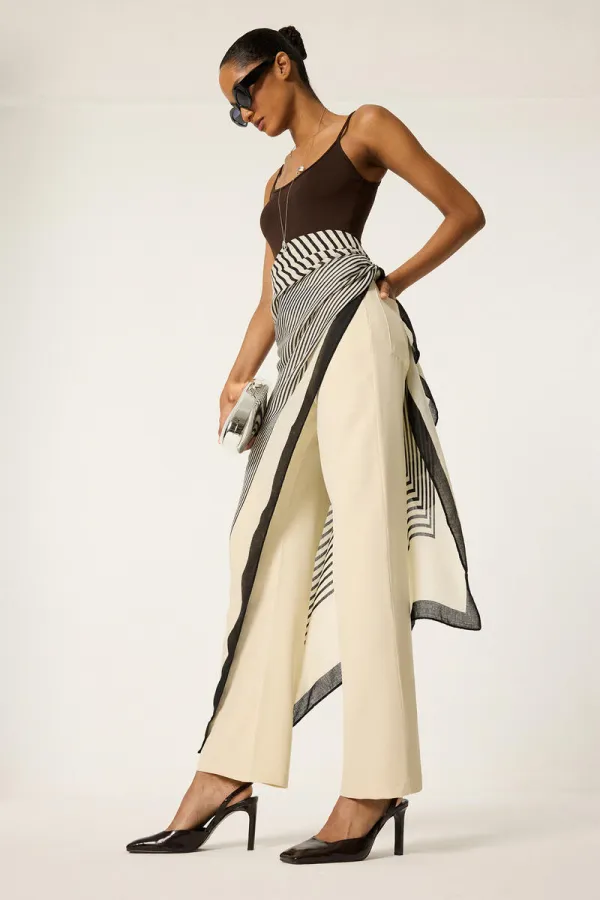 STRAIGHT FIT CREPE PANTS STRAIGHT FIT CREPE PANTS