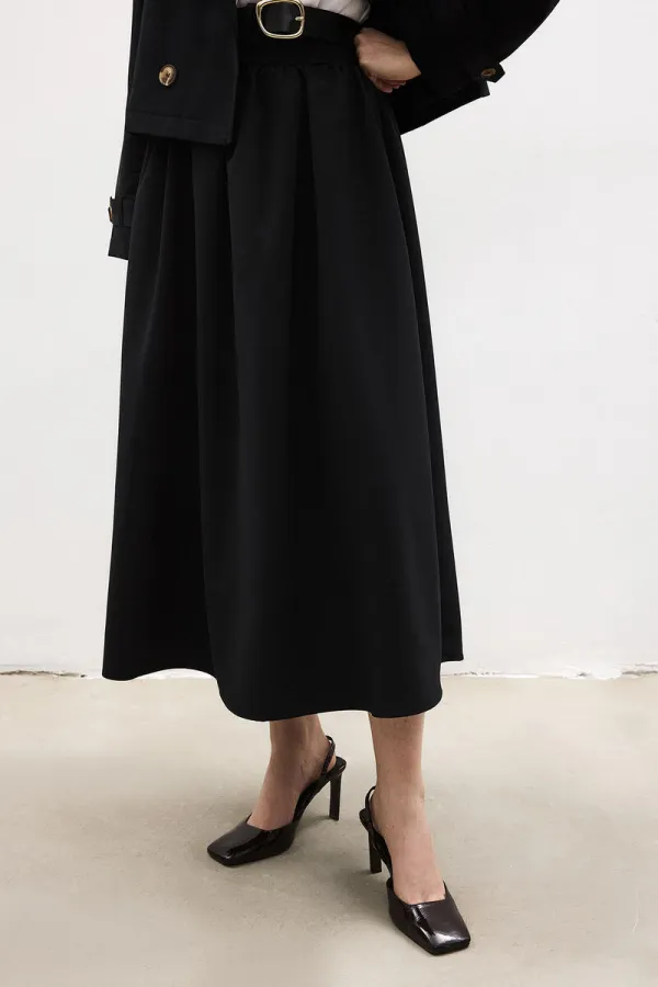 TRENCH COAT AND SKIRT SET