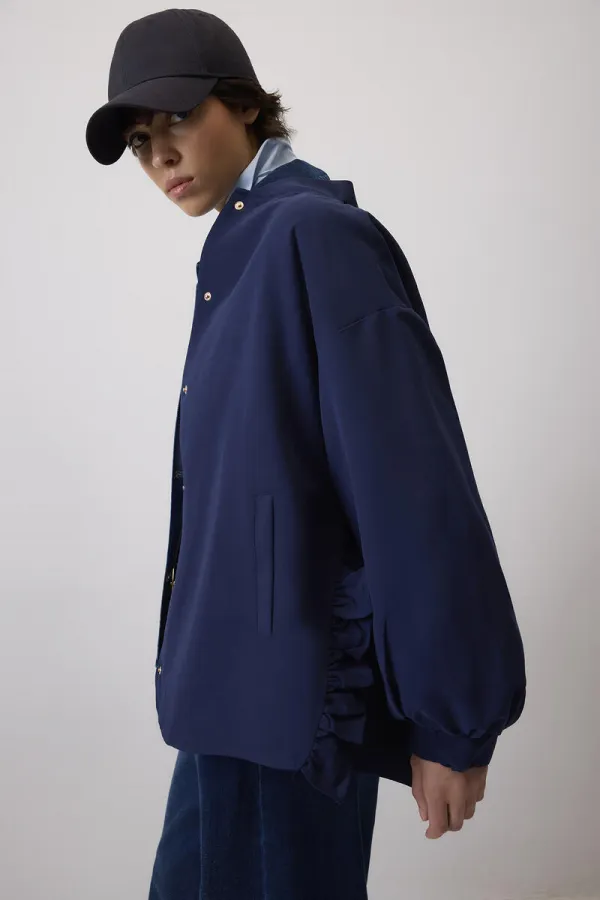 RUFFLED BOMBER JACKET RUFFLED BOMBER JACKET