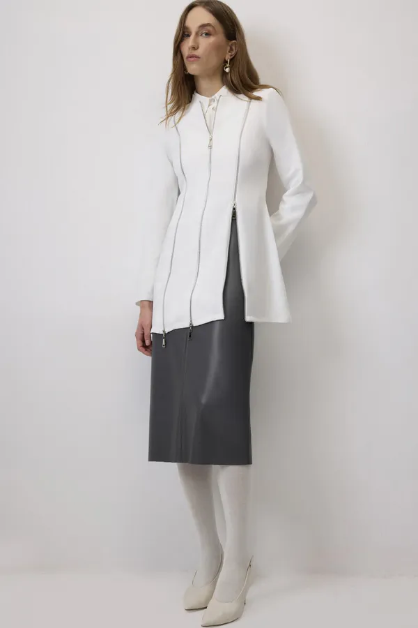 ZIPPED CREPE JACKET ZIPPED CREPE JACKET