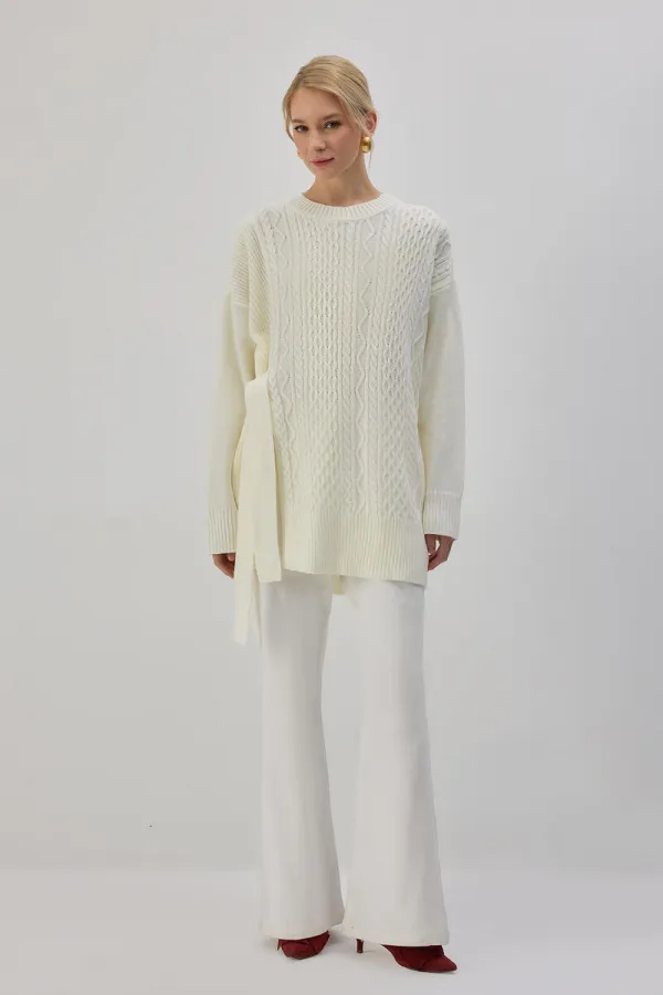 YANDAN BAĞLAMALI TRİKO TUNİK