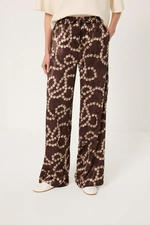 JACQUARD PANTS WITH ELASTIC WAISTBAND