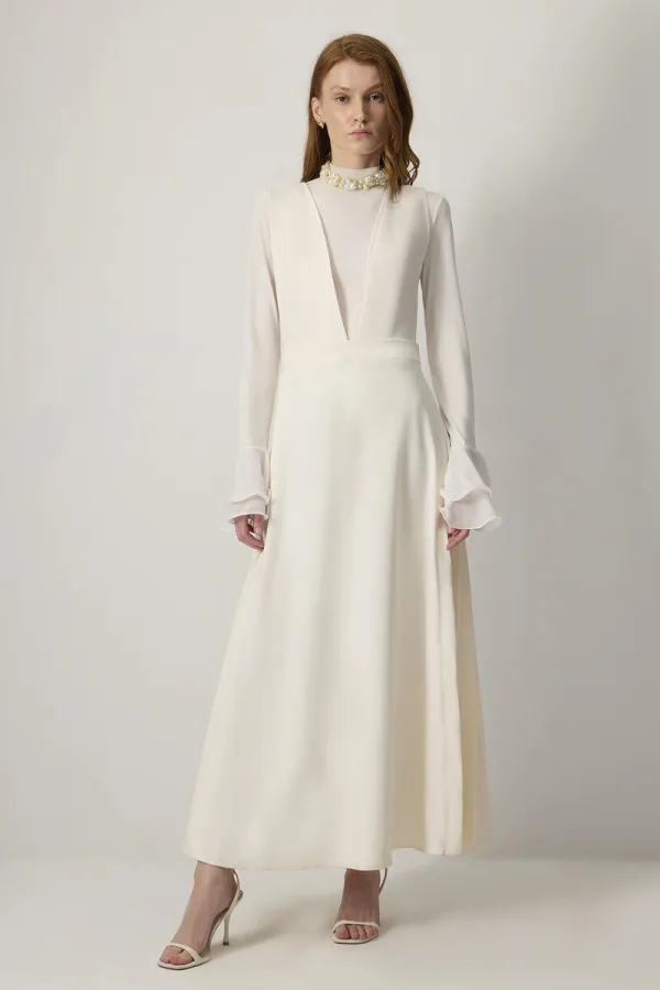 GILET EN CRÊPE PLISSÉ