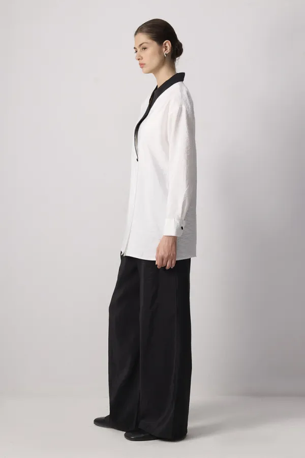CROSS-BREASTED BREAST KIMONO