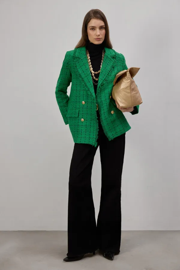 JACKET WITH FRINGED COLLAR JACKET WITH FRINGED COLLAR